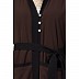 Front open abaya with black border- Coffee-Brown  Front open abaya with black border- Coffee-Brown
